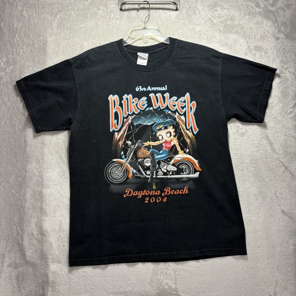 Other - Betty Boop 63rd Annual Bike Week 2004 Daytona Beach T-Shirt Large Black